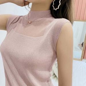 G124099 니트티 나시 반목 여성티