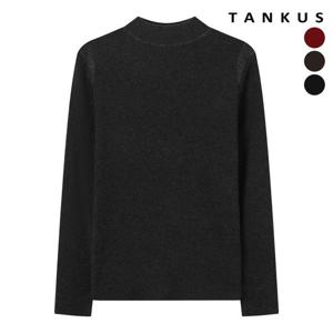 [탱커스] 골지 큐빅 반하이넥 긴팔 니트 (TX4KP012L0)