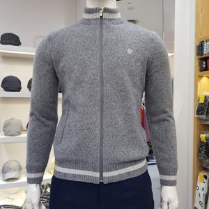 [루이까스텔]남성배색라인방풍풀집업울스웨터/7MESW001C