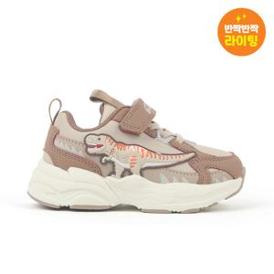 [토박스]다이노솔즈 티렉스 클래식 LED 운동화 베이지 DNKCF3TSTC11BEI