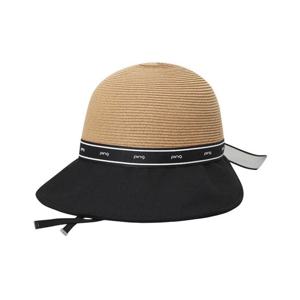 [핑]여성 천연초 리본 버킷햇 121E2CP053_BK_IC