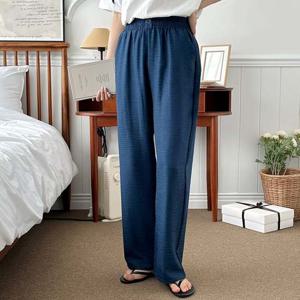 롱기장 편안한 러스반 원버튼 밴딩 와이드 슬랙스