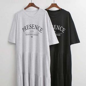 306O395S 캉캉 여성큰옷 플레어 프릴 빅사이즈 원피스