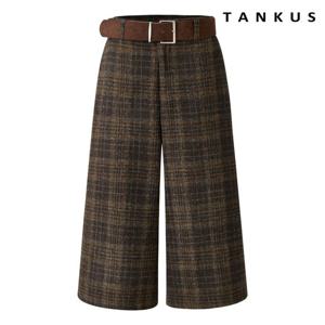 [탱커스] 벨티드 체크 데일리 하프 팬츠 (TX4PT002L0)