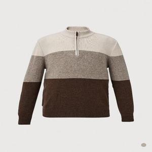 트레몰로 HC10 하프집업 블럭형 니트 TRNBH4W9231