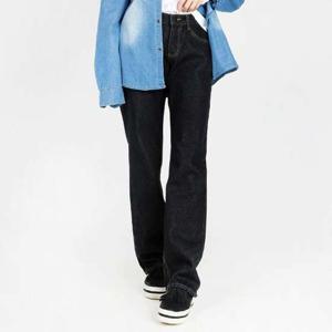 블랙 청바지 기본 빅사이즈 와이드팬츠 V0626482 데님