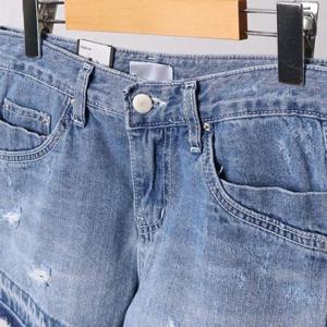 여성큰옷 305D663S 워싱 데미지 빅사이즈 데님 빅사이