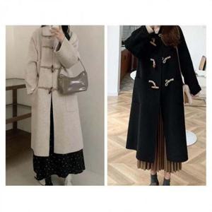 여성 떡볶이 데일리 클래식 겨울 보온 코트 심플 베이