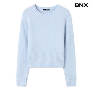 [BNX] 소프트 라운드넥 크롭 긴팔 니트 (BX4KP020L0)