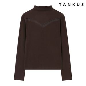 [탱커스] 반하이넥 라인 포인트 기모 티셔츠 (TX4TS008L0)