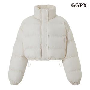 [GGPX] 하이넥 스트링 크롭 패딩 긴팔 점퍼 (GPDJJ020D)