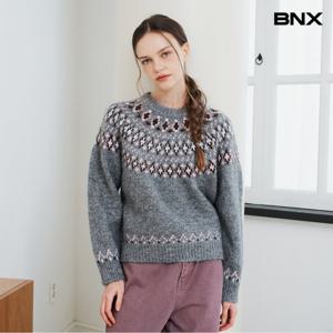 [BNX] 스노우 라운드넥 나그랑 긴팔 니트 (BX4KP040L0)