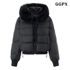 [GGPX] 페미닌 배색 퍼 탈부착 스트링 패딩 점퍼 (GPDJJ031D)