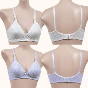 쿨샵 노와이어 여성브라 폴카도트 몰드 A컵 면 브라