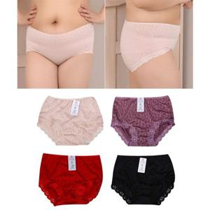 (린다)호피패턴 빅사이즈 맥시 복부 레이스 햄팬티