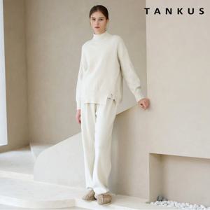 [탱커스] 언발 밑단 니트 밴딩 팬츠 셋업 원피스 (TX4OP014L0)