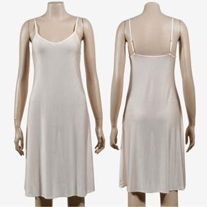 국산 인견 슬립 원피스 천연섬유 나시 골지 어깨조절