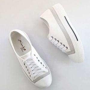 3컬러 통굽 키높이 스니커즈 2컬러 레더 캔버스화