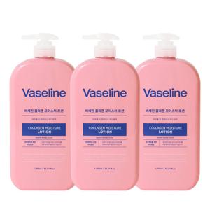 (3개/무배)바세린 콜라겐 모이스처 바디로션 1000ml /대용량 고보습 온가족용
