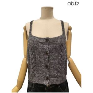 [에이비에프지]단추 포인트 울 니트 베스트 APA1ZV31B