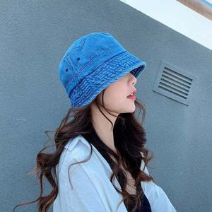 벙거지 데님 여성 스트릿 청모자 데님벙거지 청 2컬러