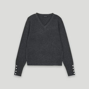 [코데즈컴바인] 울 소매단추 브이넥 니트 (CKD-PU010WB) CKDPU010WB0