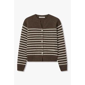 [보브] VOV보브 울 블렌드 스트라이프 가디건 (7155450017) 7155450017