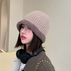 겨울 기모 고급 매듭 트렌드 리본 포인트 니트 비니