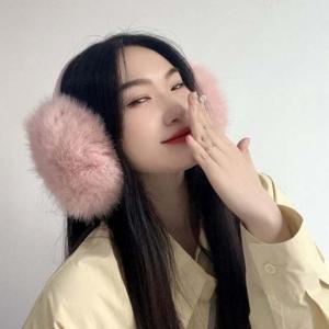 왕방울 귀마개 스타일 겨울귀도리 방한털귀덮개 고품