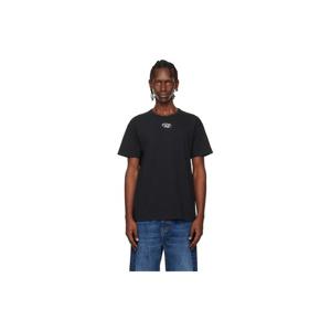 디젤 티셔츠 블랙 T 놈 Iod 티셔츠 261001M213007