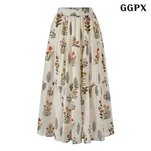 [GGPX]빈티지 가든 플라워 롱 스커트 (GQAWH001D)