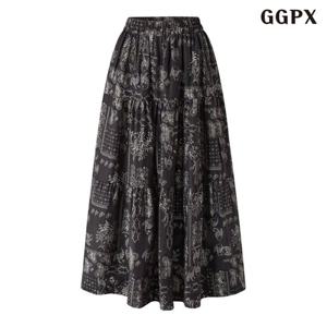 [GGPX]잔꽃 플라워 밴딩 롱 스커트 (GQAWH002D)