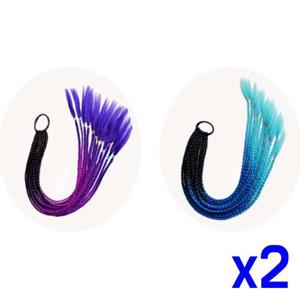 그라데이션 컬러 60cm 가발 머리끈 x2개 데일리머리끈