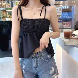 루벤 어깨끈 스모크 밴딩 민소매 나시티 OH-500275