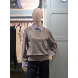 클리지 세이브존03 클리지 셔츠배색 니트 AQCQ1WKT17A