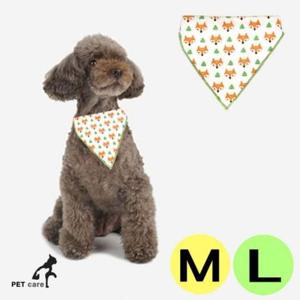 패턴 패리스독 추천 심플 애견 머플러 (여우) (화이트