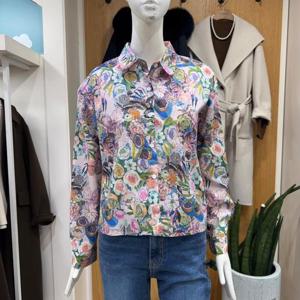 클리지 DP01 프린트 플라워 셔츠 블라우스 CQ2WBL25