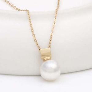 14K GOLD 8mm 진주 네모 금 펜던트