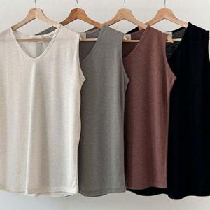 탑 빅사이즈미시옷 브이 빅사이즈 린넨 307P715S 나시