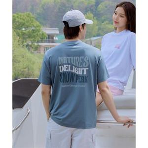 스노우피크 SNOWPEAK APPAREL 워터 레터링 반팔 티셔츠 (S25MMWSW02) Pastel Blue S25MMWSW02PB 337500