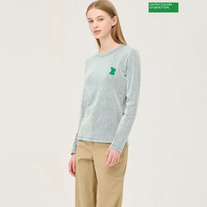 베네통 바니 패치 골조직 긴팔 티셔츠 BATSA5611