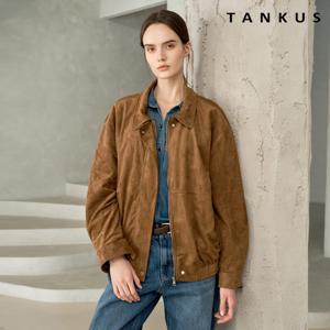 [탱커스]카라 포인트 밴딩 스웨이드 자켓 (TY1JK012L0)