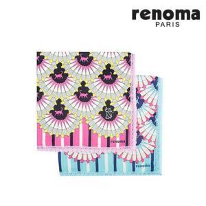 닥스손수건 ROI2301 레노마 남녀 나염 큐빅레이스 손수건