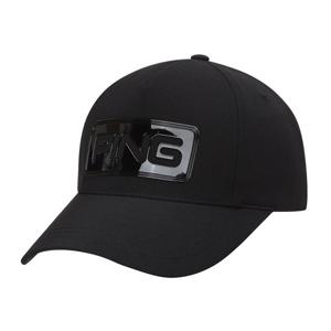 [핑]남성 사각 로고 5쪽 볼캡 111E1CP004_BK