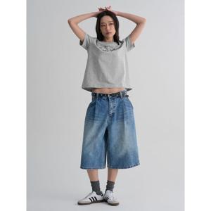 (356242WM33) [에잇세컨즈] 소로나 코튼 그래픽 티셔츠  그레이