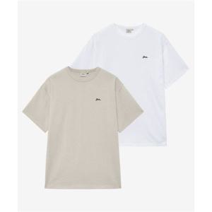 예일 YALE [2PACK] 헤비웨이트 스넬로고 반팔티셔츠_화이트웜 그레이 YFM9SS301AWG 372019