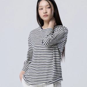 [베네통]스트라이프 후드 티셔츠 BATS96611