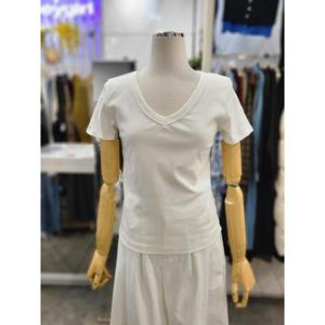 밸리걸 세이브존01 무지 브이넥 면 반팔 티셔츠 912120