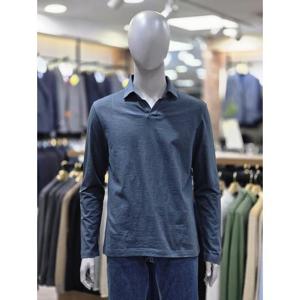 런던포그 세이브존04 슬로브 오픈 긴팔 티에리 카키티셔츠 ZORTC51Z