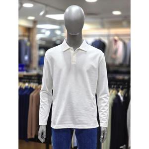 런던포그 세이브존04 미니와플 티에리긴팔 화이트티셔츠 HQSaTA-901K1 [ 01 ]